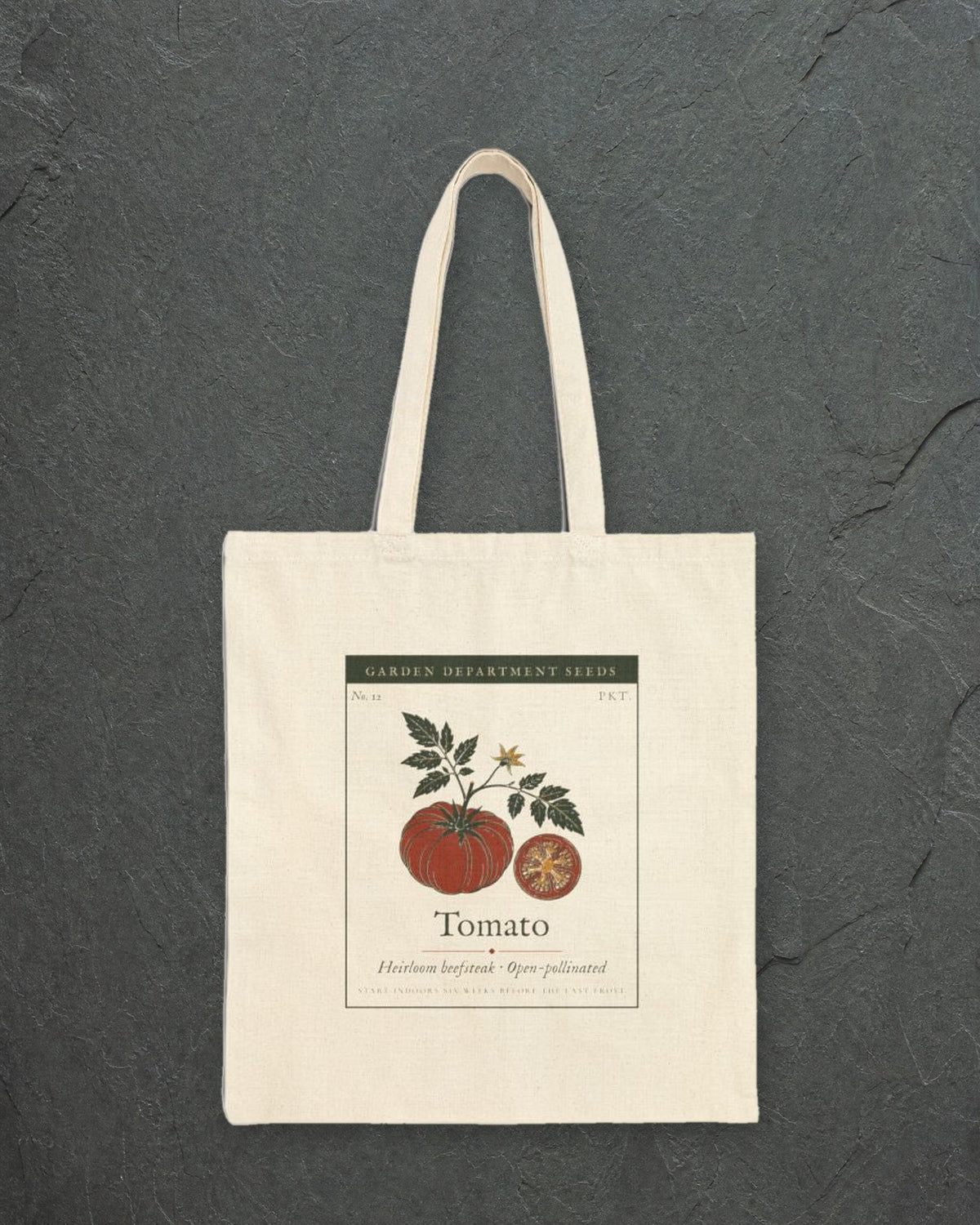 Heirloom Tomato Tote in Natural, styled