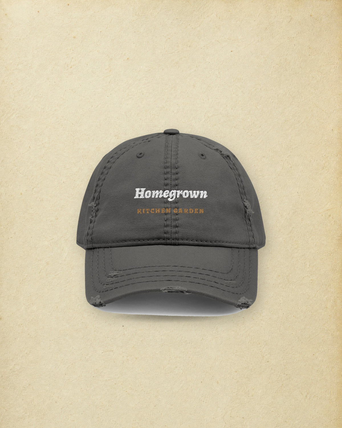Homegrown Dad Hat in Charcoal Grey, styled