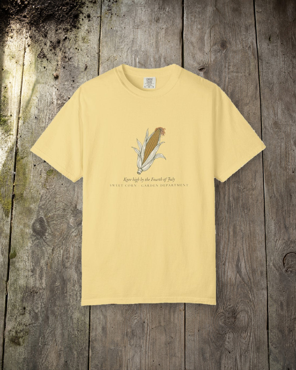 Knee High Tee in Butter, styled