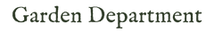 Garden Department wordmark