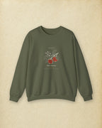 Apple Plate Crewneck in Military Green, styled