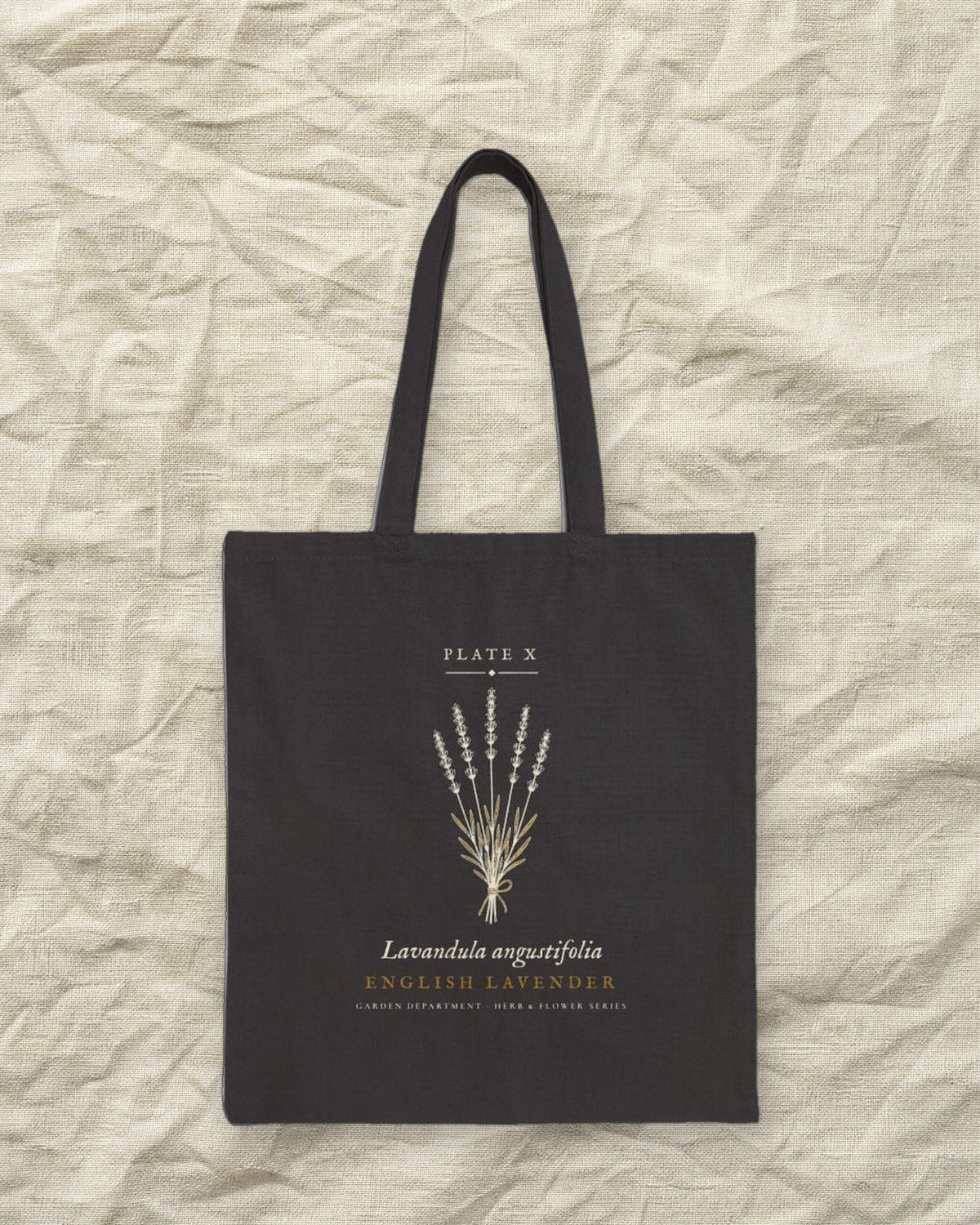Lavender Plate Tote in Black, styled