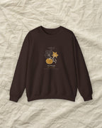 Pumpkin Plate Crewneck in Dark Chocolate, styled