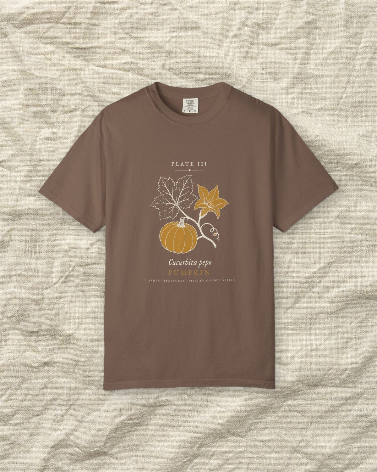 Pumpkin Plate Tee in Espresso, styled