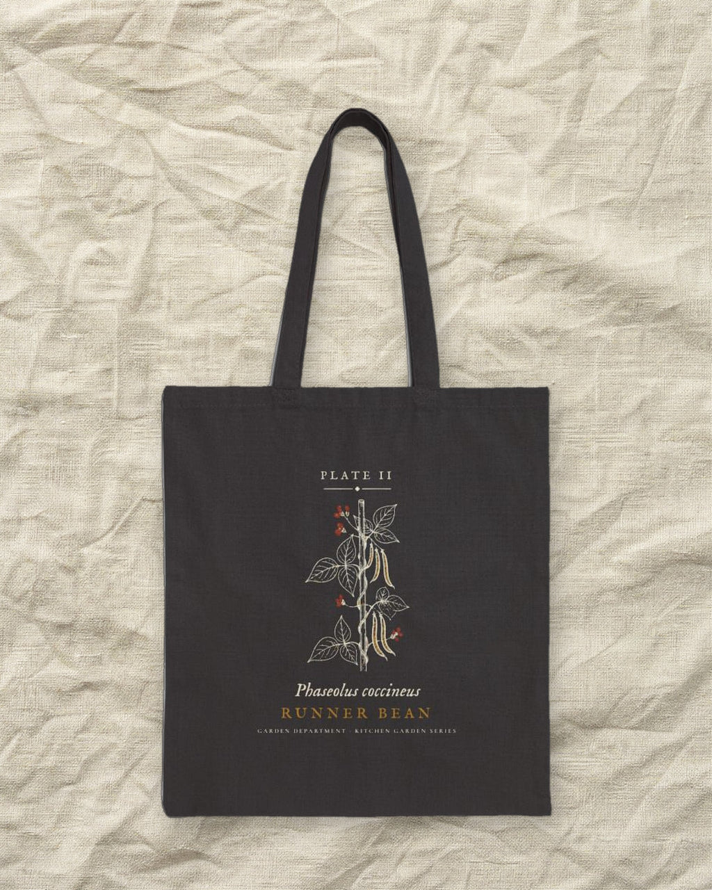 Runner Bean Plate Tote in Black, styled