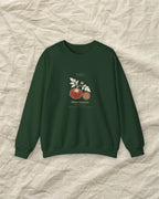 Tomato Plate Crewneck in Forest Green, styled