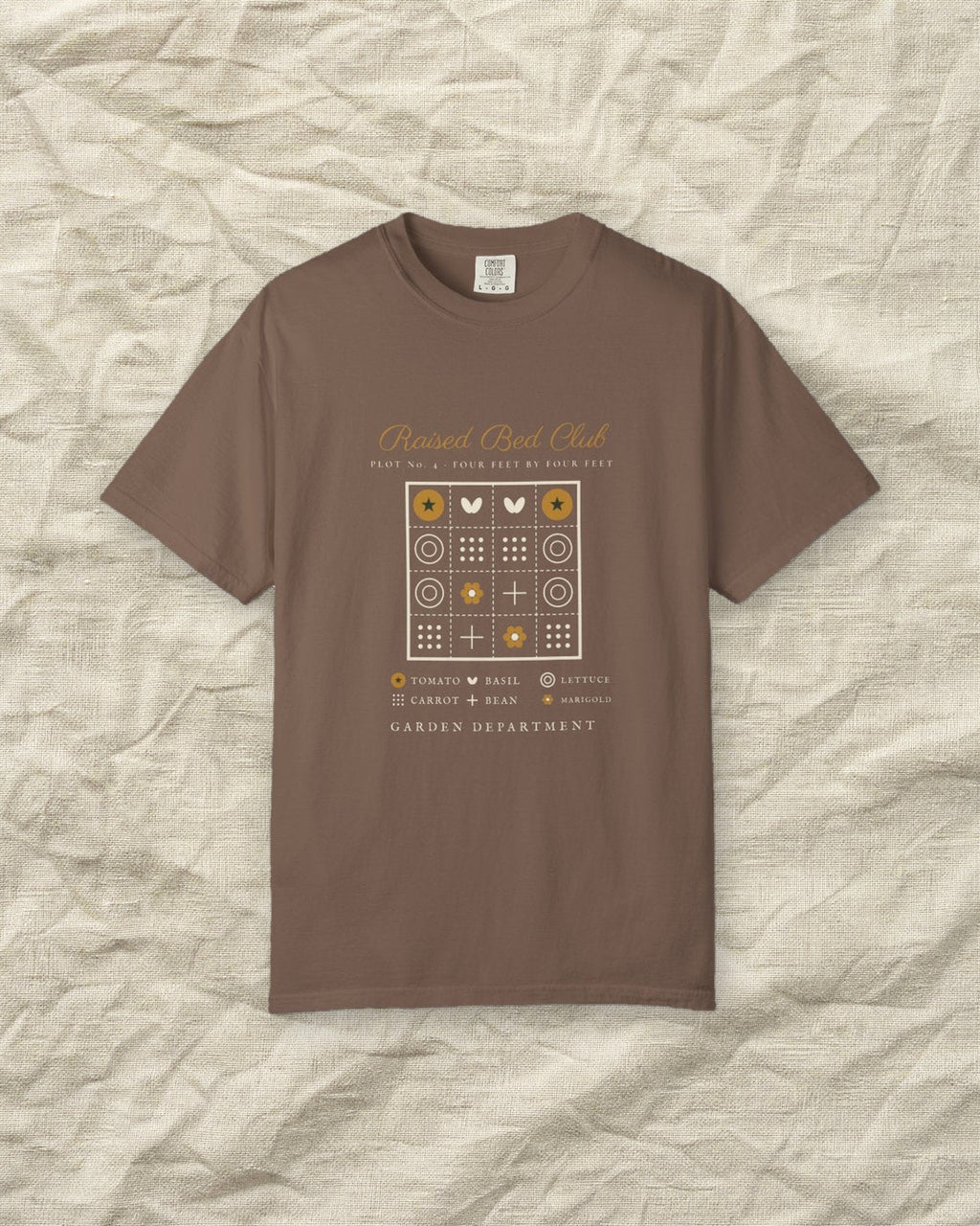 Raised Bed Club Tee in Espresso, styled