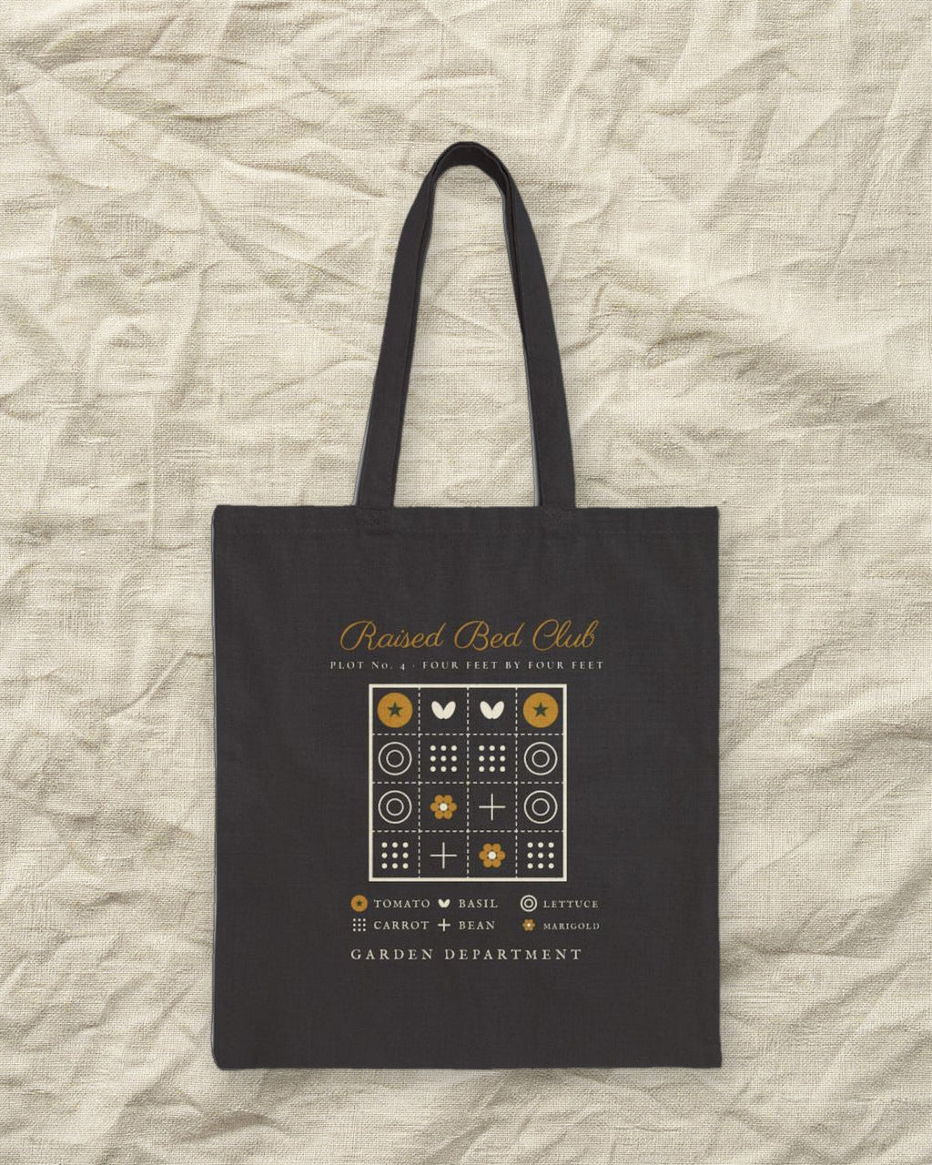 Raised Bed Club Tote in Black, styled
