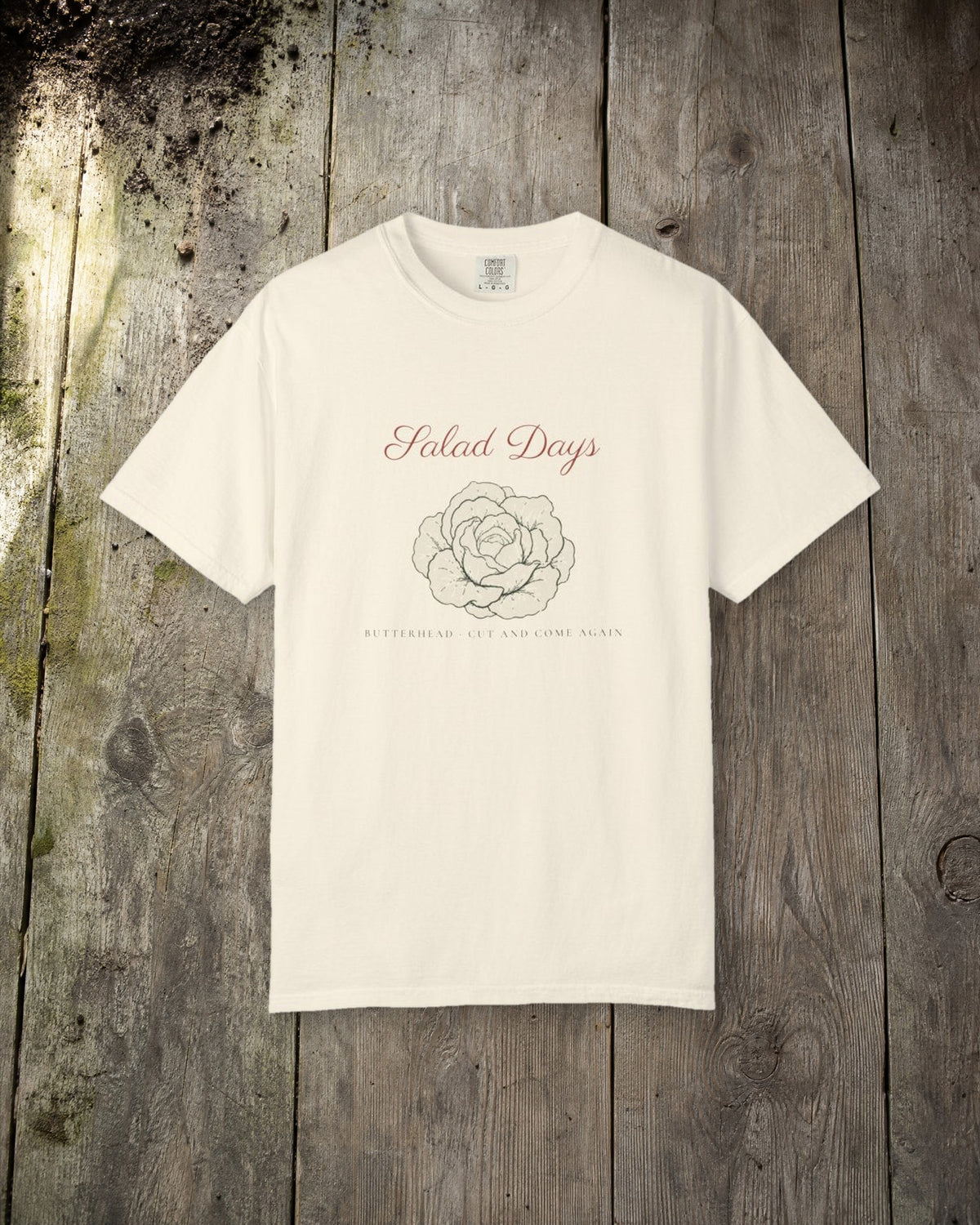 Salad Days Tee in Ivory, styled