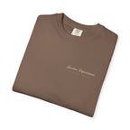 Garden Department Script Tee in Espresso, folded