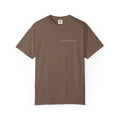 Garden Department Script Tee in Espresso, front view