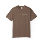 Garden Department Script Tee in Espresso, front view