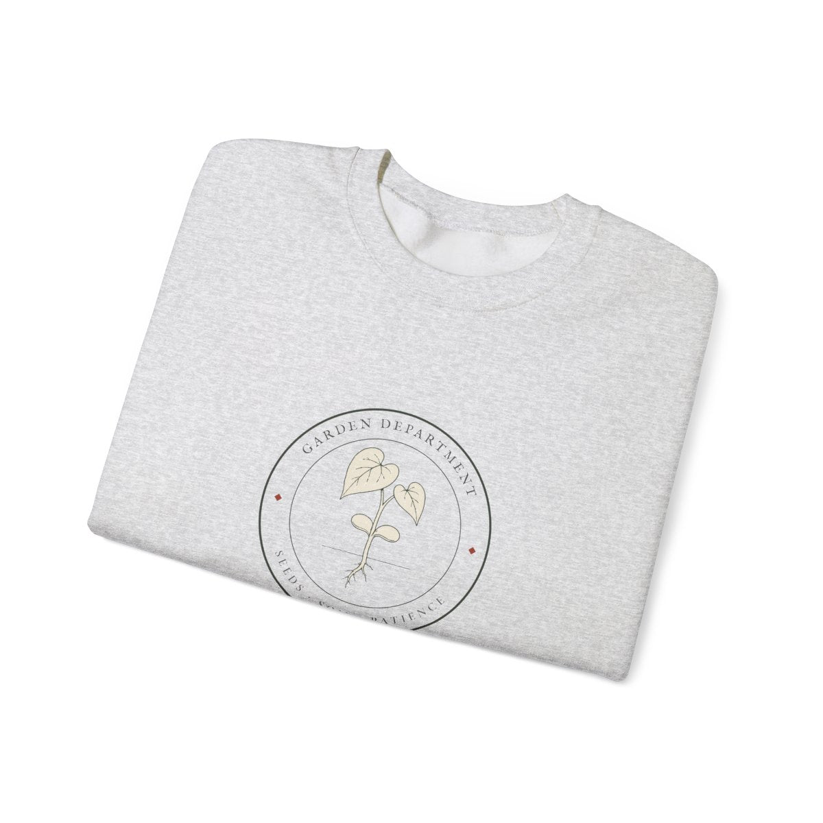 Garden Department Seal Crewneck in Ash, folded