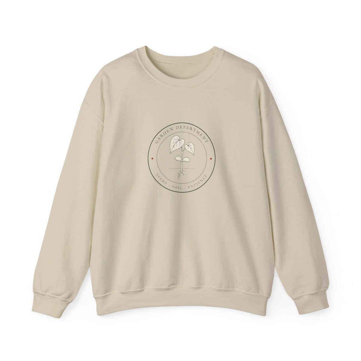 Garden Department Seal Crewneck in Sand, front view