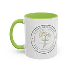 Garden Department Seal Mug in Light Green, left side