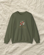 Tomato Society Crewneck in Military Green, styled