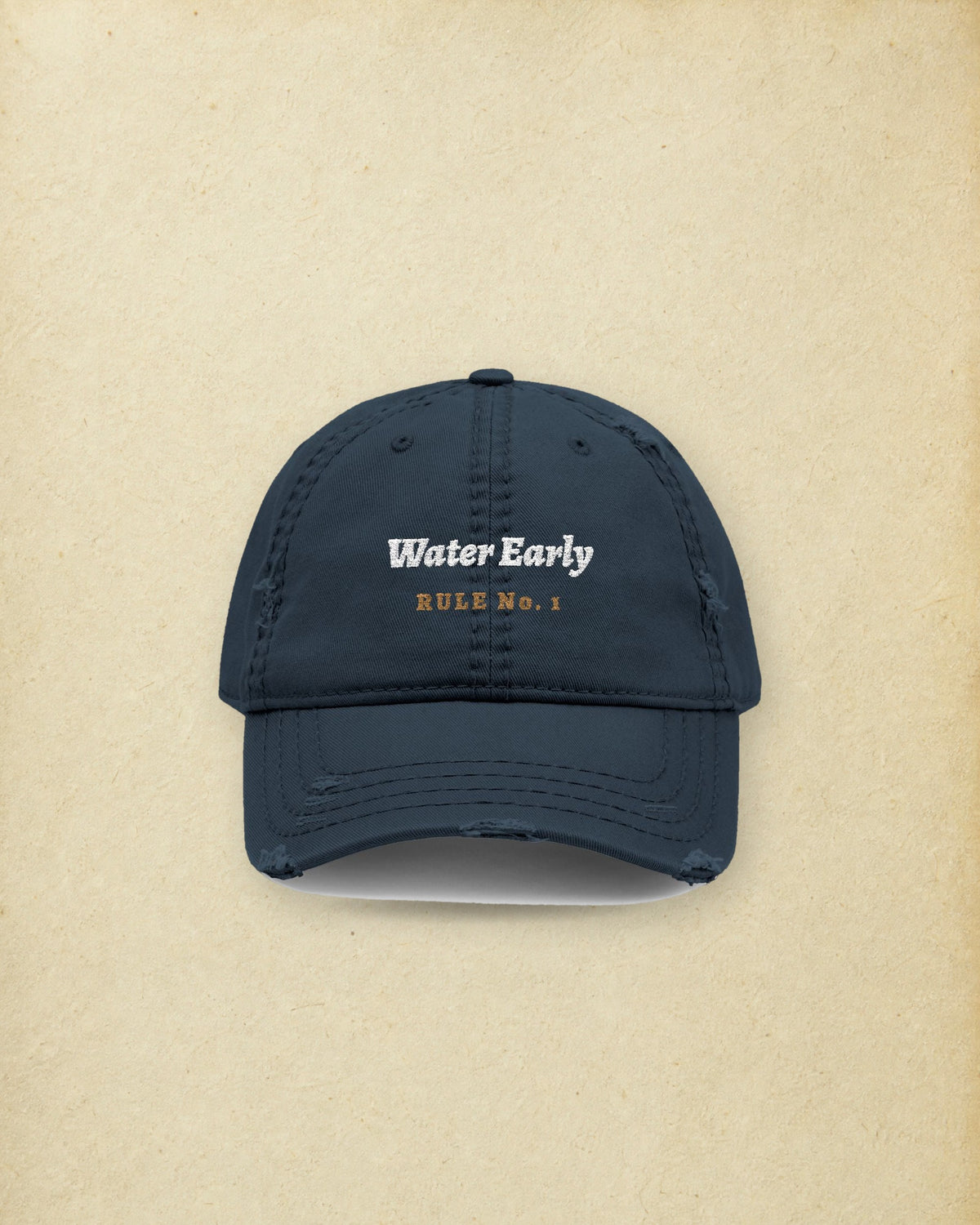 Water Early Dad Hat in Dark Navy, styled