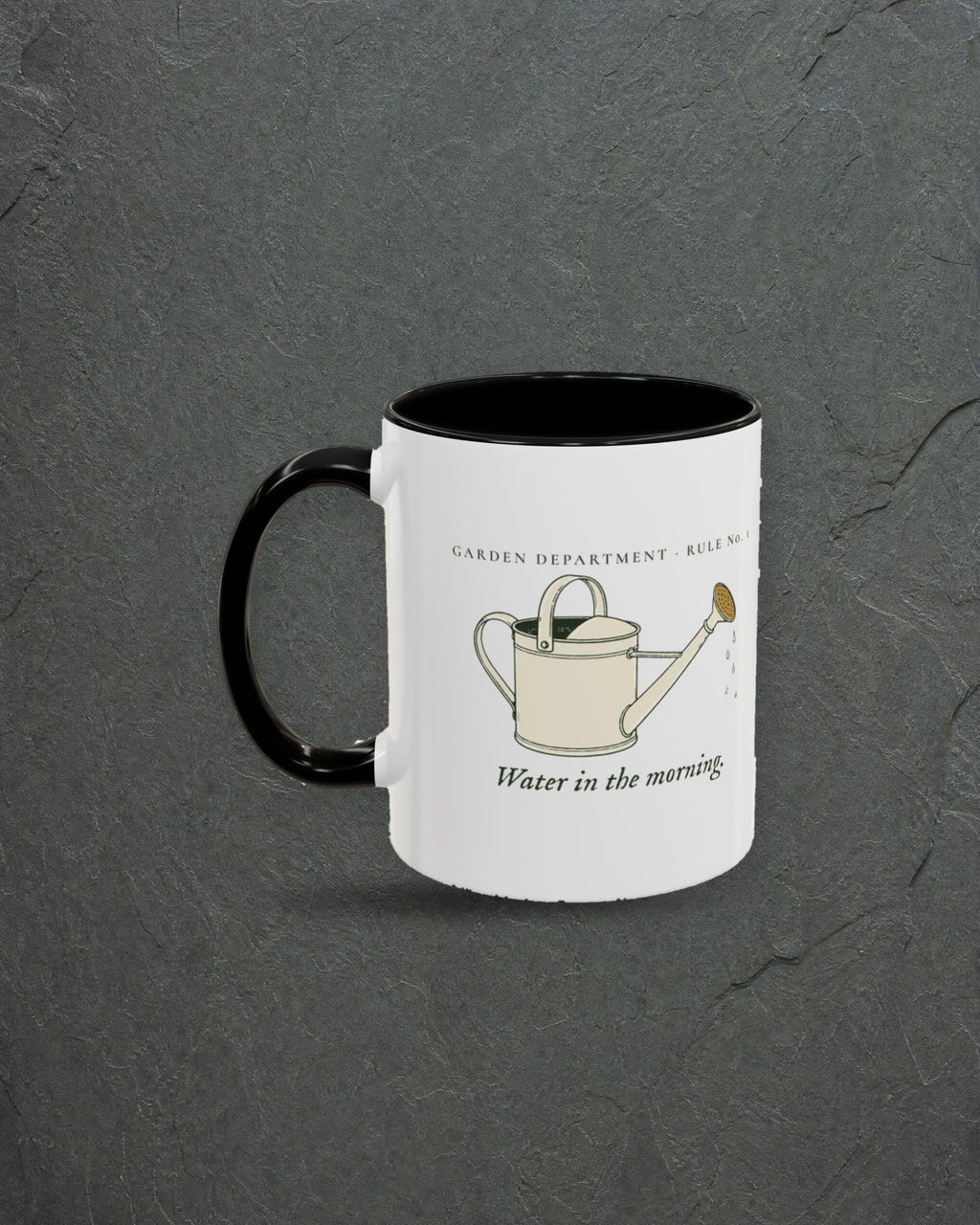 Water Early Mug in Black, styled