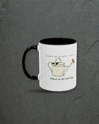 Water Early Mug in Black, styled