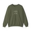 Garden Hours Crewneck in Military Green, front view