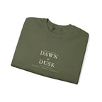 Garden Hours Crewneck in Military Green, folded