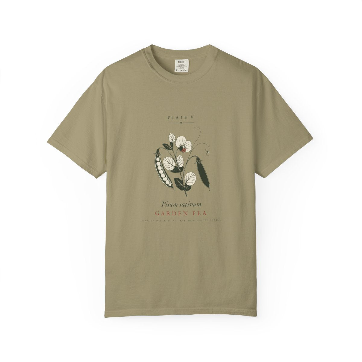 Garden Pea Plate Tee in Khaki, front view