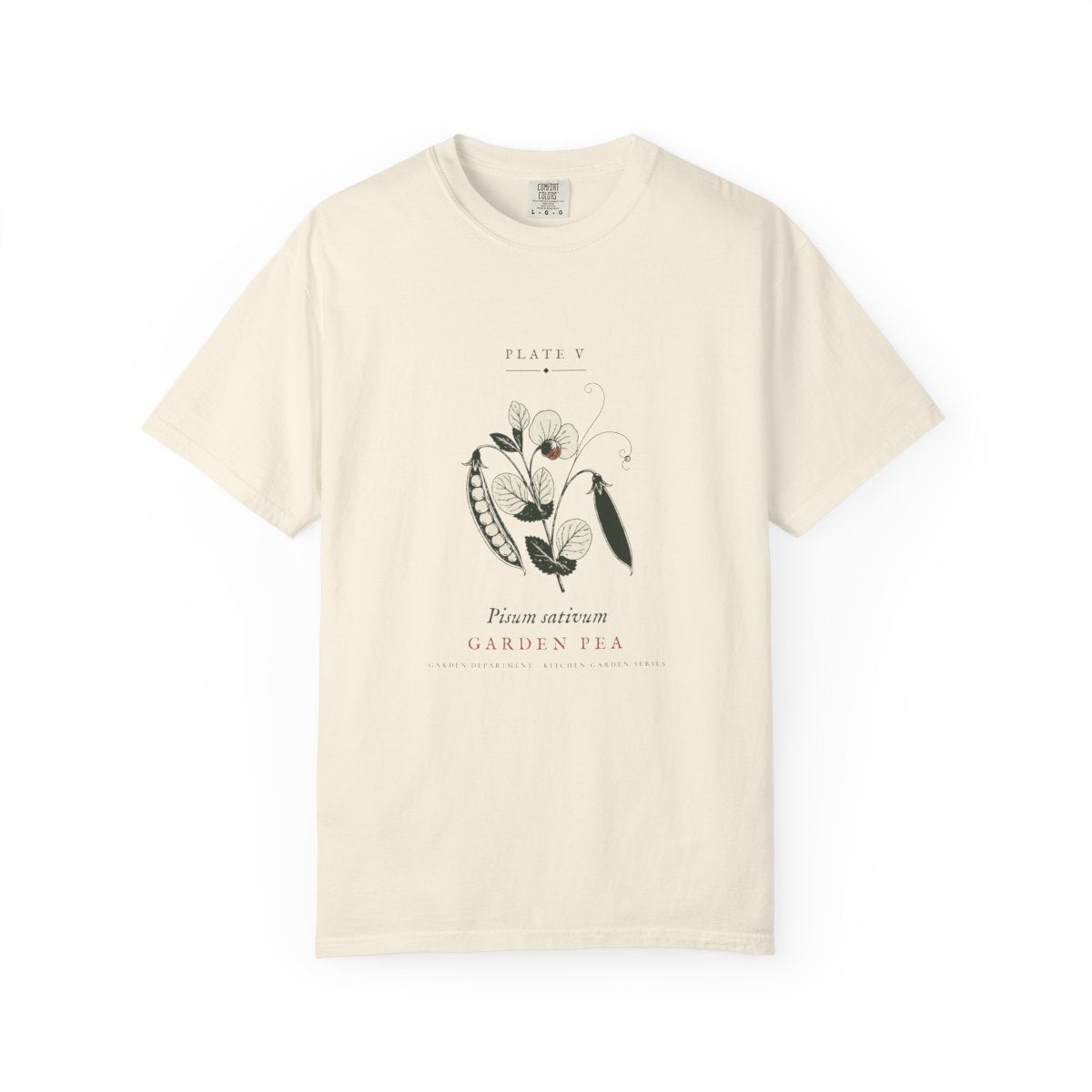 Garden Pea Plate Tee in Ivory, front view