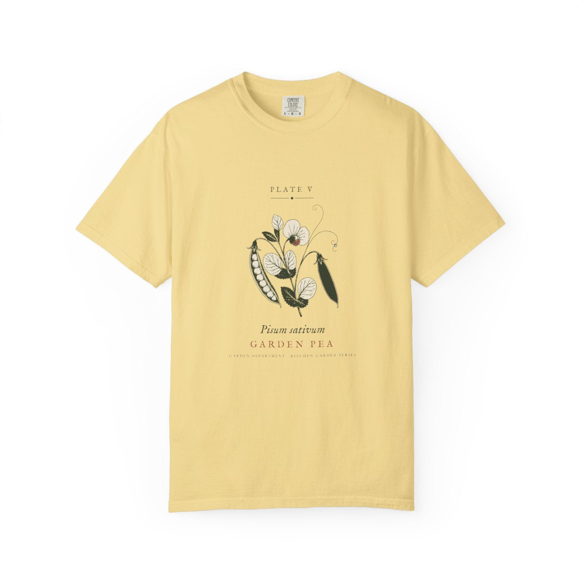 Garden Pea Plate Tee in Butter, front view
