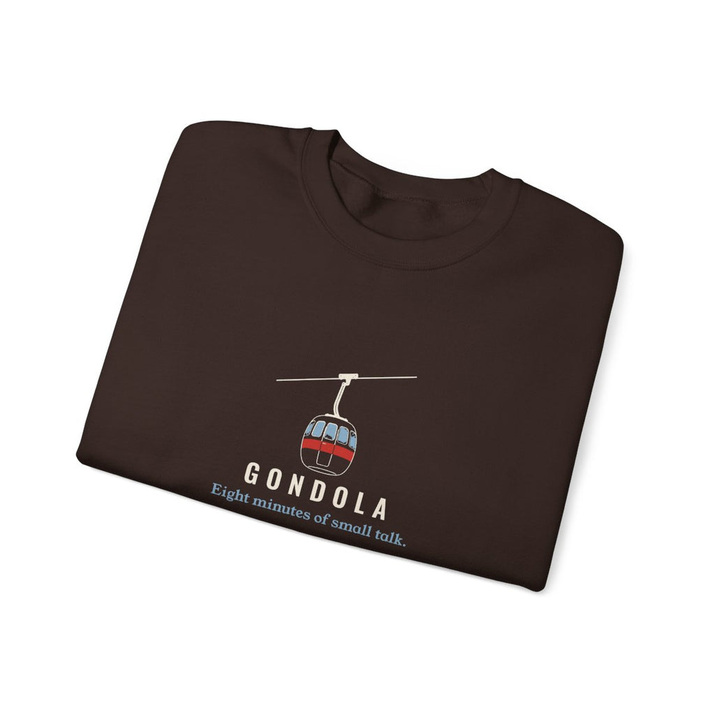 Gondola Crewneck in Dark Chocolate, folded