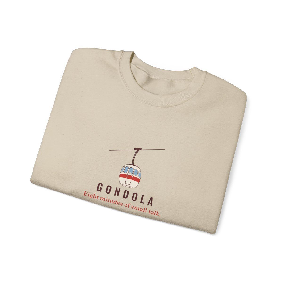 Gondola Crewneck in Sand, folded