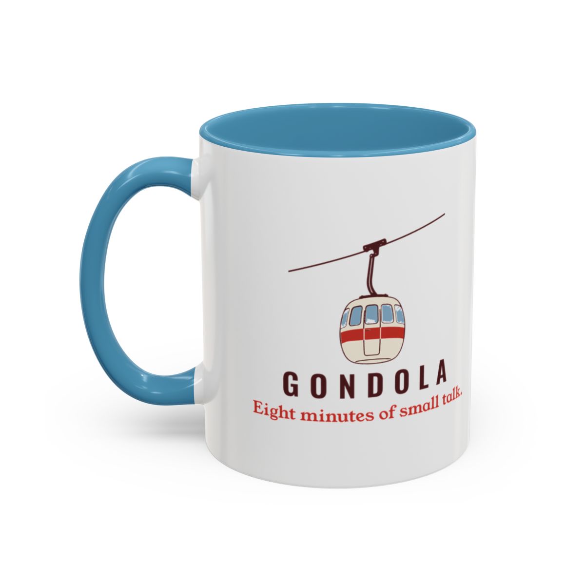 Gondola Mug in Light Blue, left side