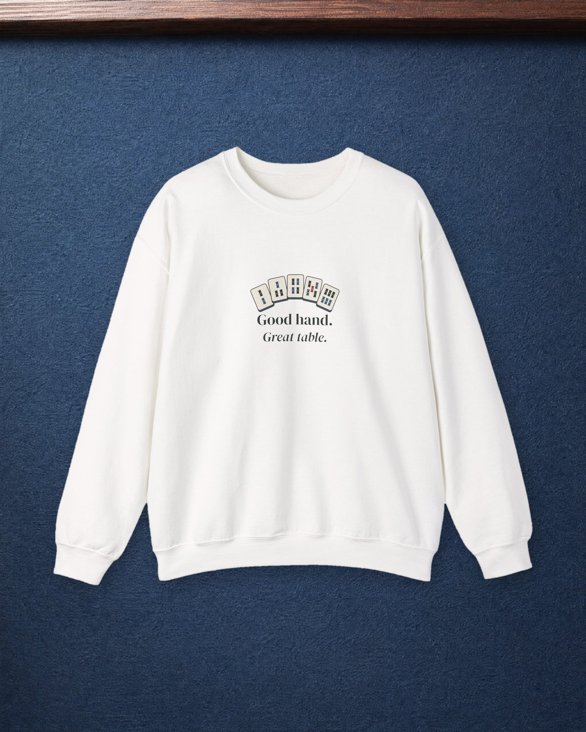 Good Hand, Great Table Crewneck in White, styled