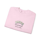 Good Hand, Great Table Crewneck in Light Pink, folded