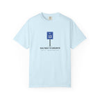 Halfway to Brunch Tee in Chambray, front view