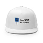 Halfway to Brunch Trucker Cap in White, front view