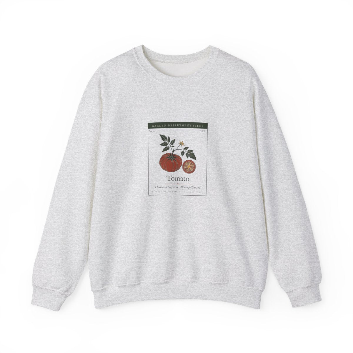 Heirloom Tomato Crewneck in Ash, front view
