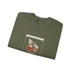 Heirloom Tomato Crewneck in Military Green, folded