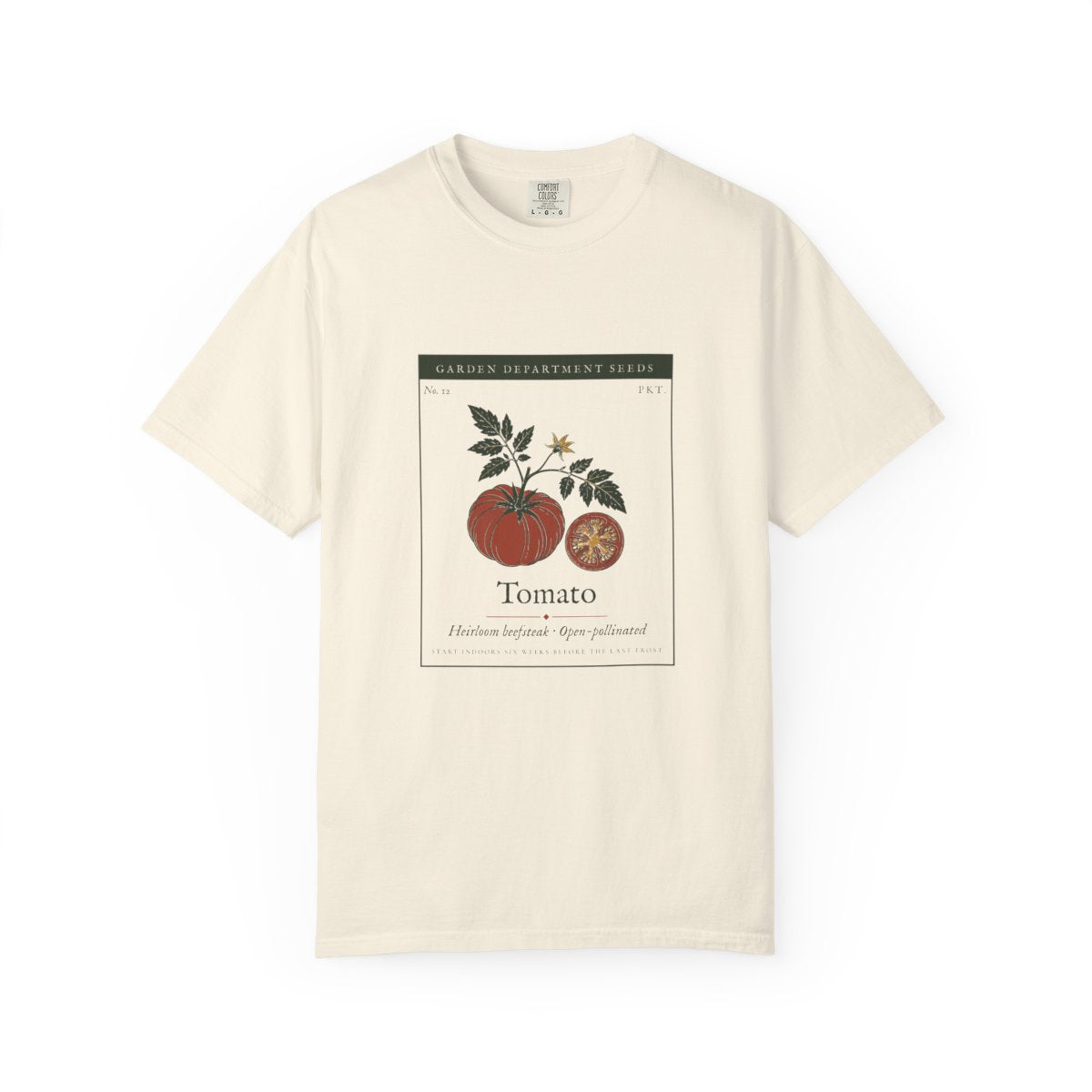 Heirloom Tomato Tee in Ivory, front view