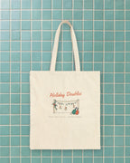 Holiday Doubles Tote in Natural, styled