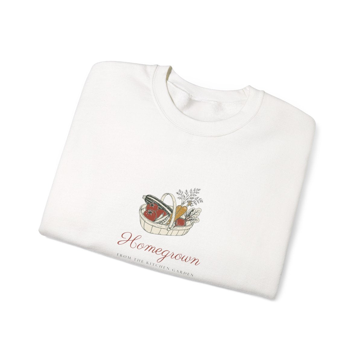 Homegrown Crewneck in White, folded