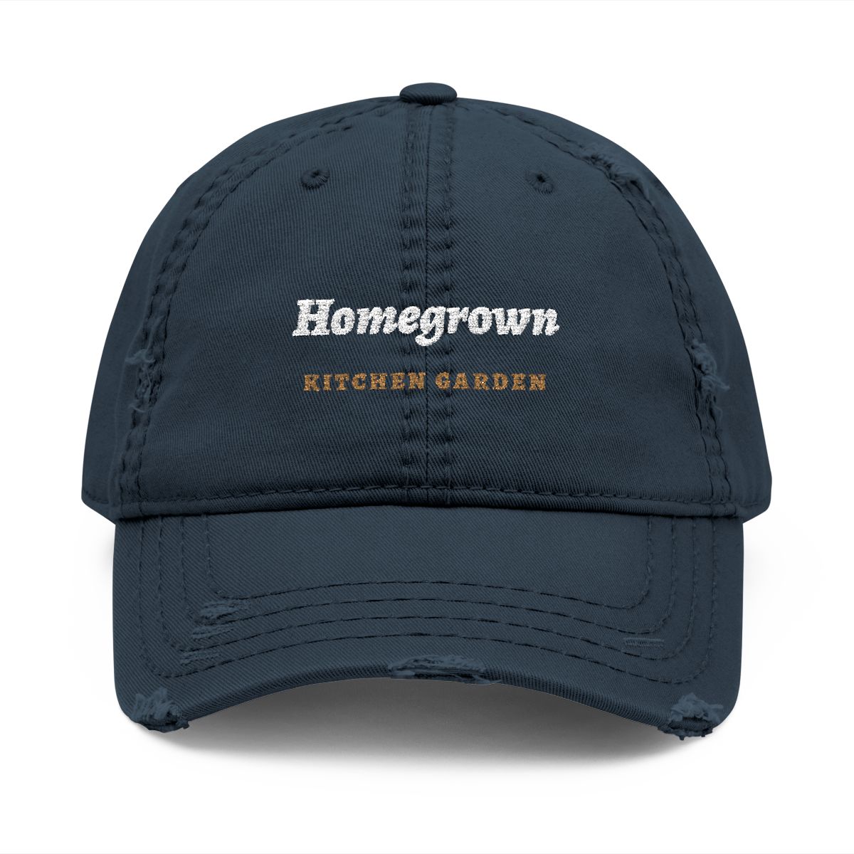 Homegrown Dad Hat in Dark Navy, front view
