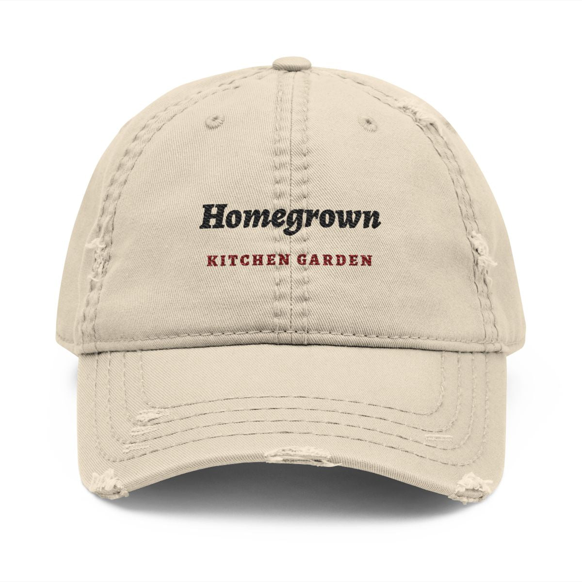 Homegrown Dad Hat in Khaki, front view