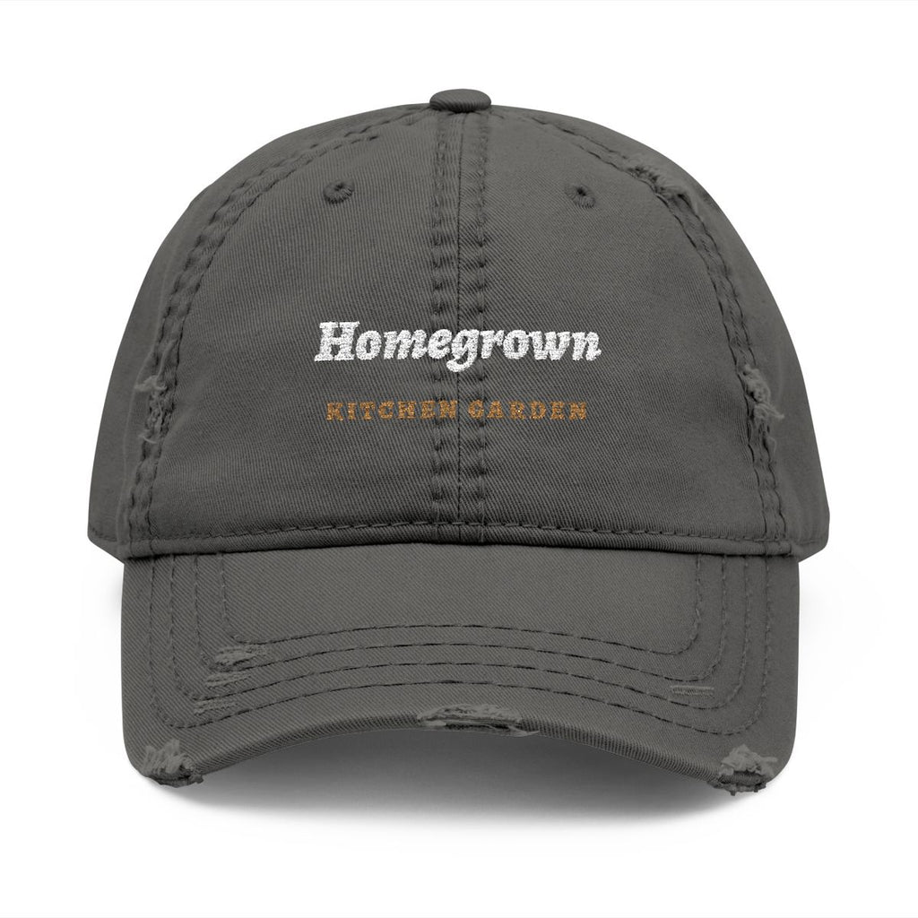 Homegrown Dad Hat in Charcoal Grey, front view