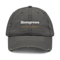 Homegrown Dad Hat in Charcoal Grey, front view