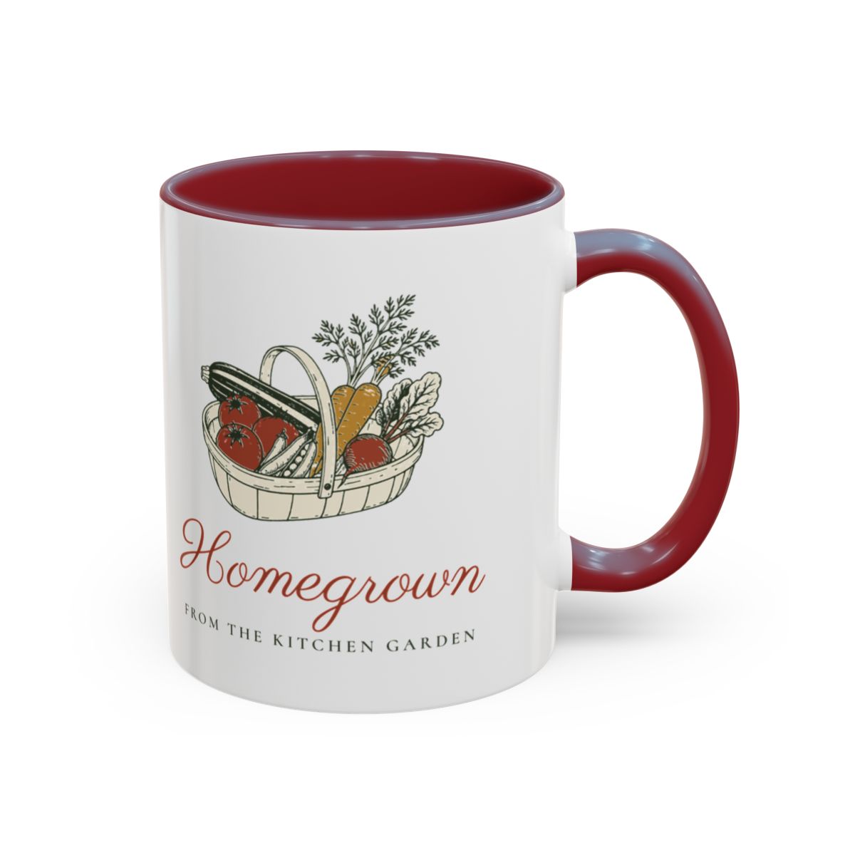 Homegrown Mug in Maroon, right side