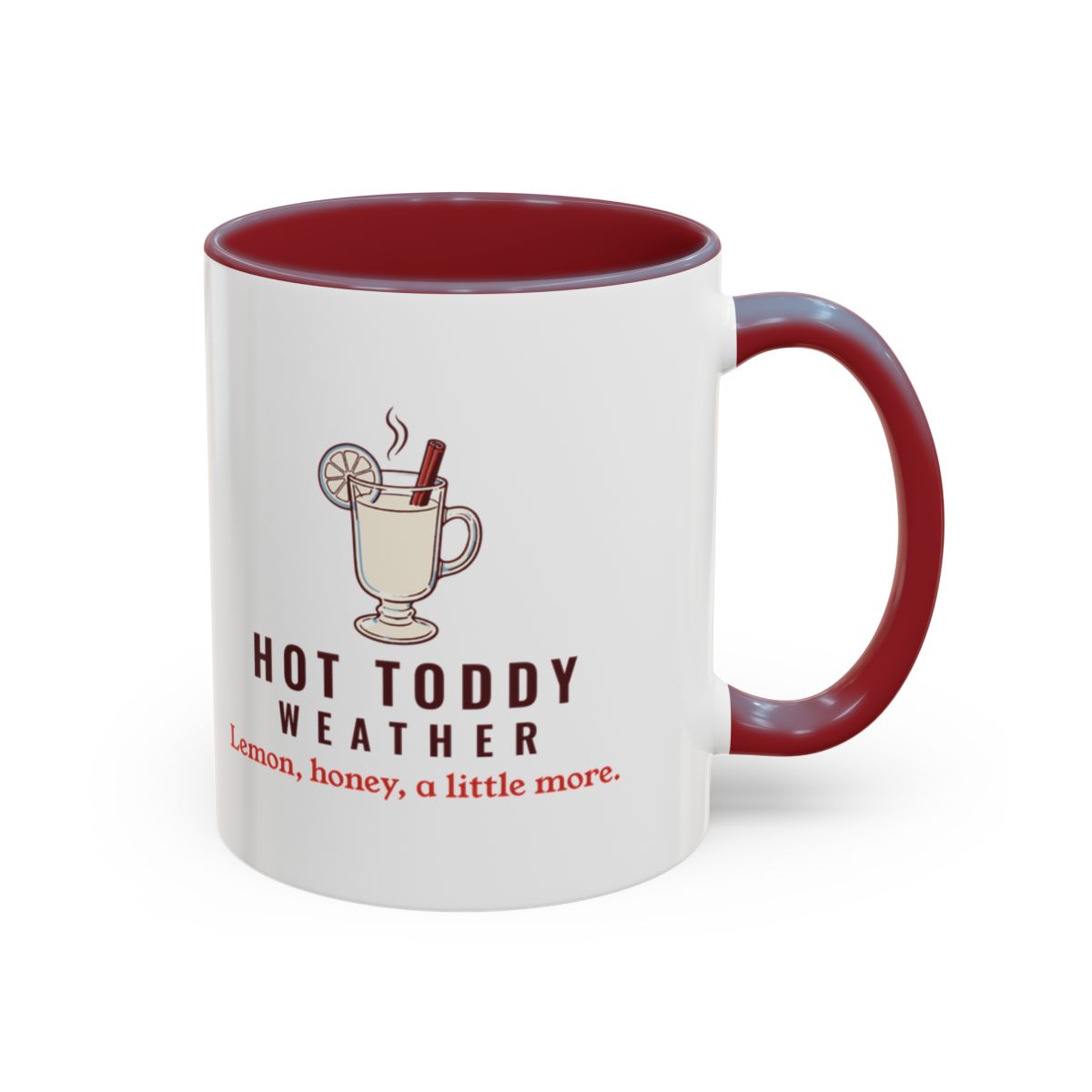 Hot Toddy Weather Mug in Maroon, right side