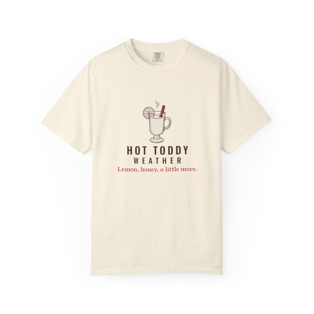 Hot Toddy Weather Tee in Ivory, front view