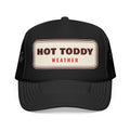 Hot Toddy Weather Trucker Hat in Black, front view