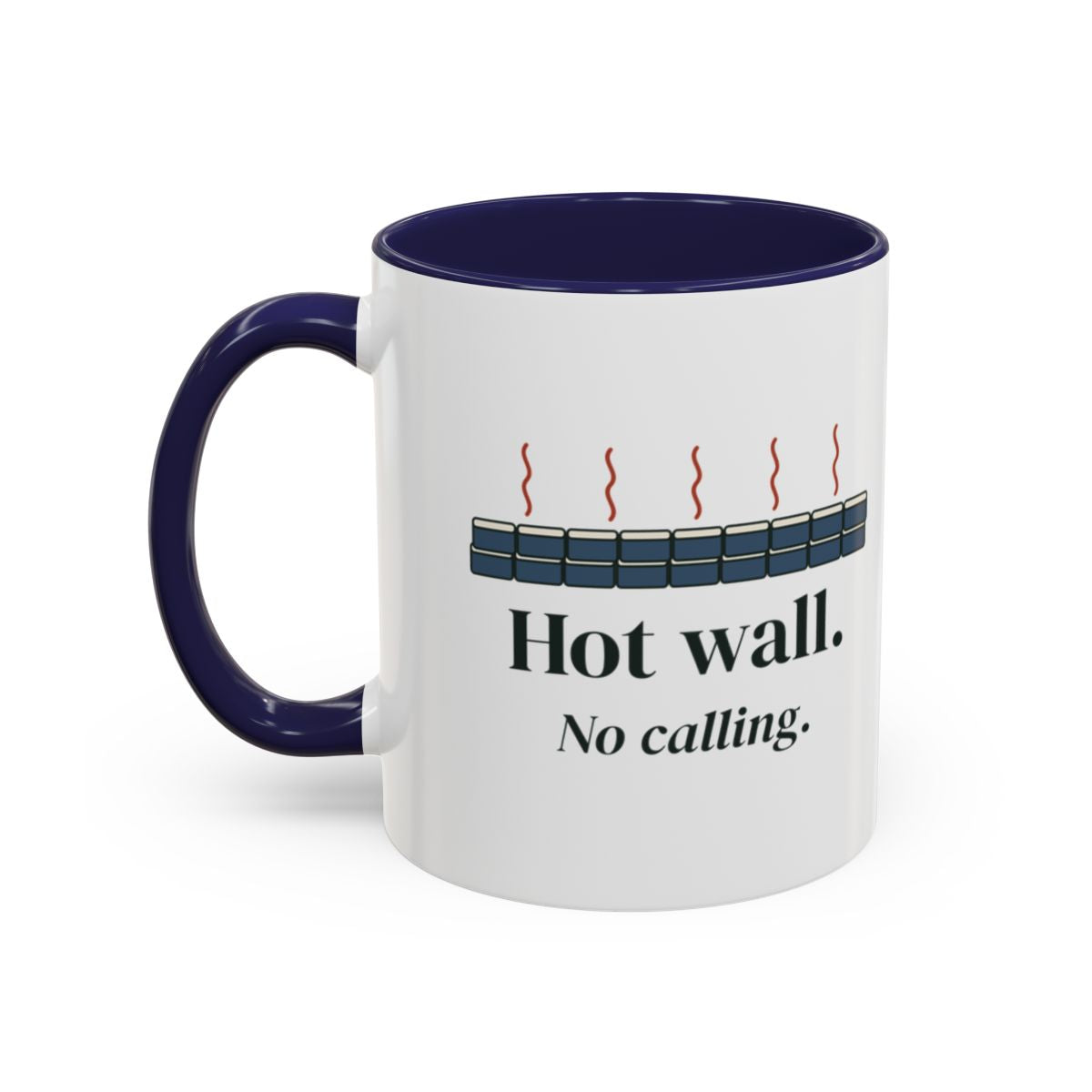 Hot Wall Mug in Navy, left side