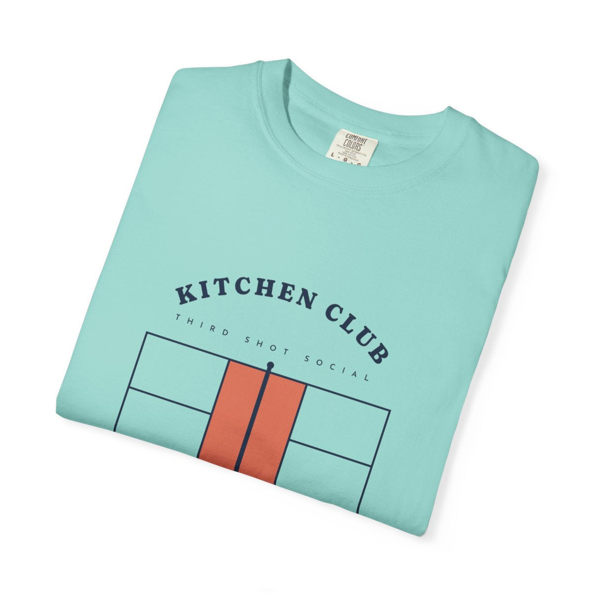 Kitchen Club Tee in Chalky Mint, folded